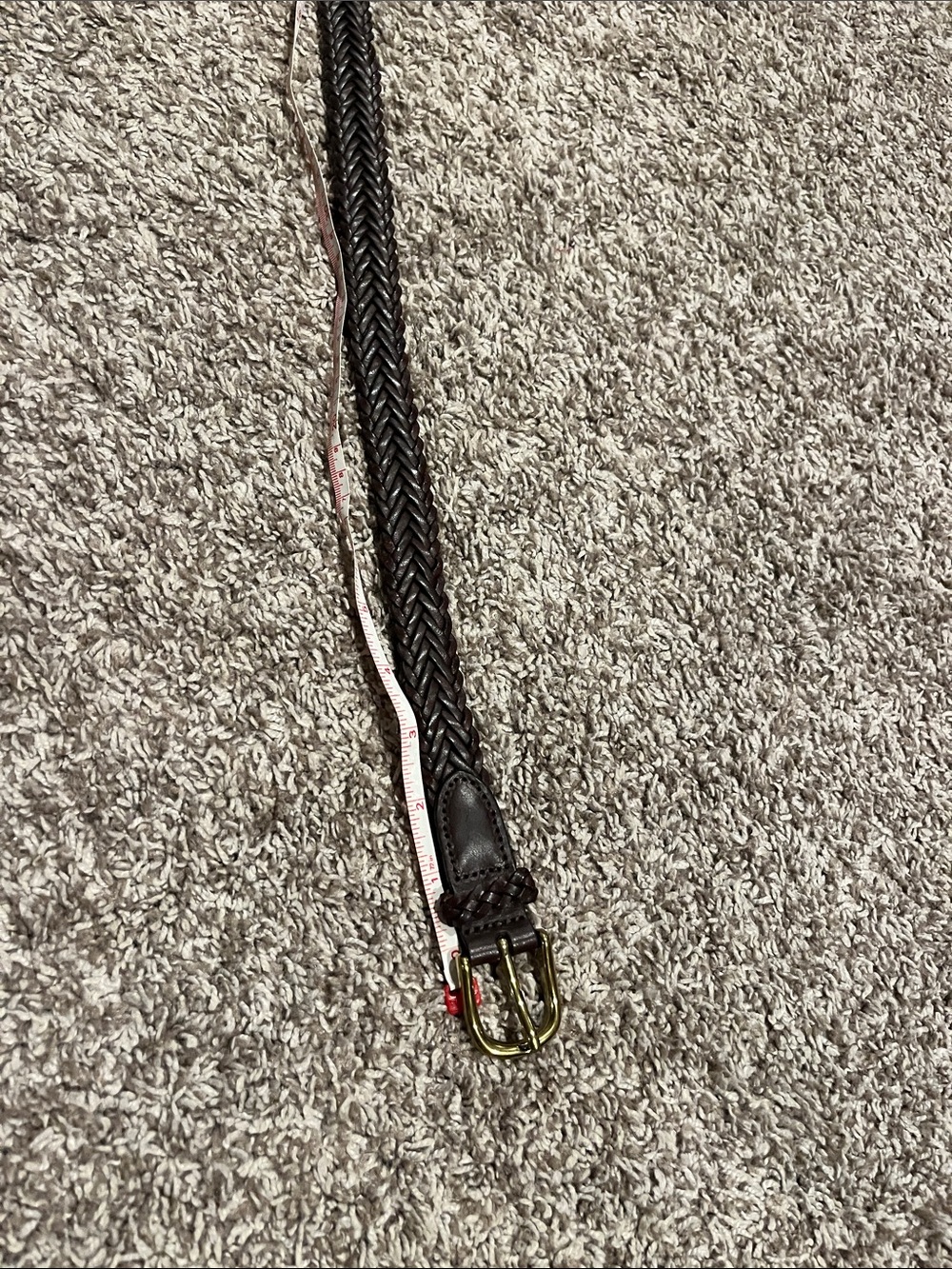 Boys leather braided belt